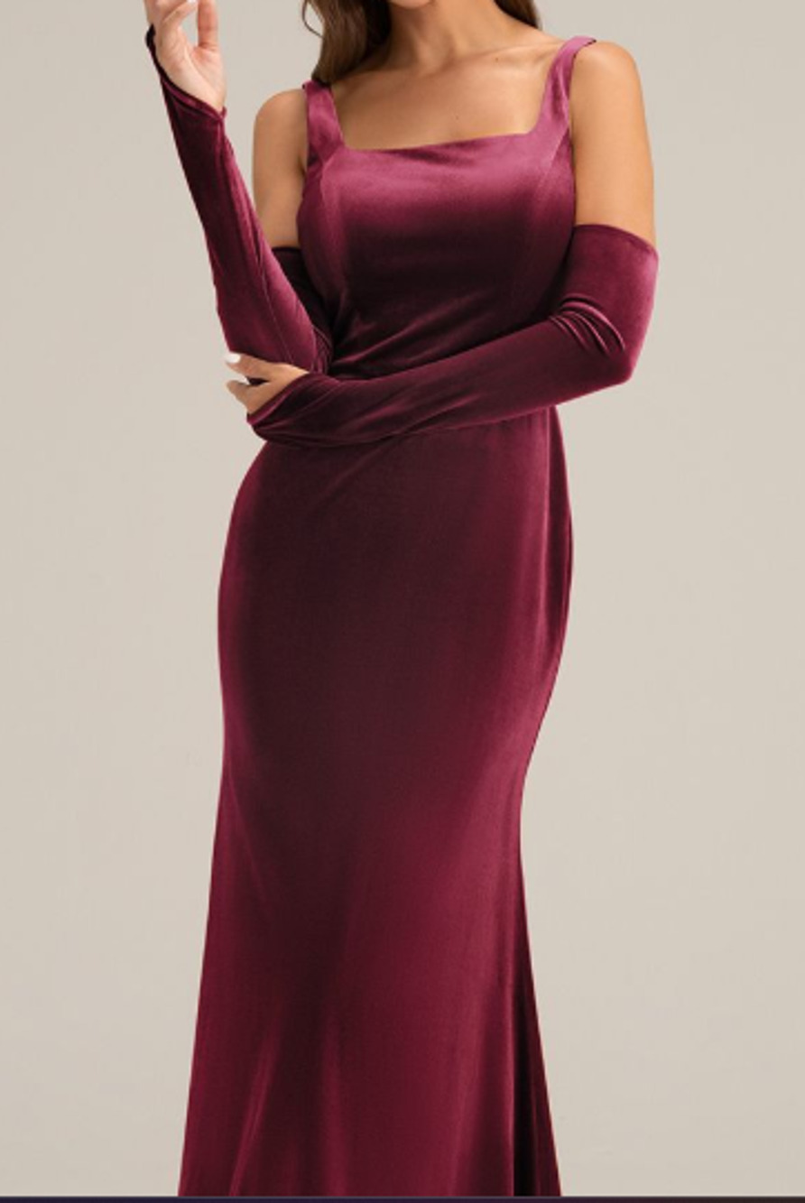 AW BRIDAL sz 6 S wine burgundy Piano cocktail gala formal party maxi dress B21